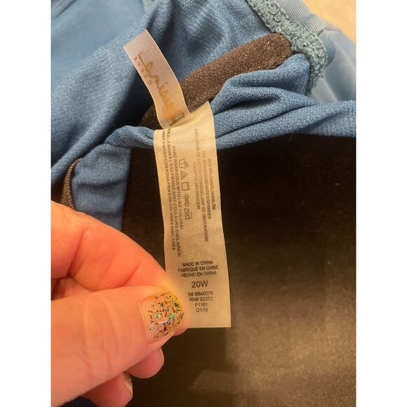 Plus Size  Raisins Curve Stingray Swim Suit Teal Blue One Piece $98 - Picture 9 of 9